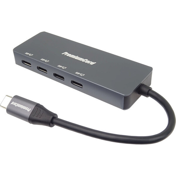 PremiumCord SuperSpeed 4v1 USB-C Hub antracitový - USB huby - Obrázek 7L4L000K01