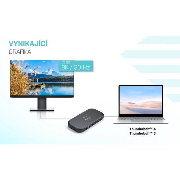 i-tec Thunderbolt 3 Dual 4K Docking Station + Power Delivery - Dokovací stanice - Obrázek 7LIXF00101
