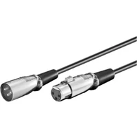 PremiumCord XLR/XLR prodlužovací kabel 6m černý - Kabely a redukce