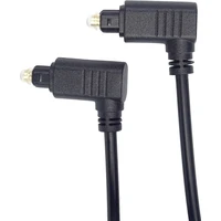 PremiumCord Toslink/Toslink optický kabel zahnuté konektory 2m černý - Kabely a redukce