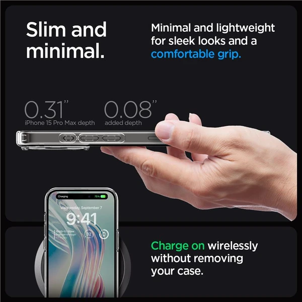 Spigen Ultra Hybrid kryt iPhone 15 Pro Max průhledný - Pouzdra - Obrázek 7NW8000601
