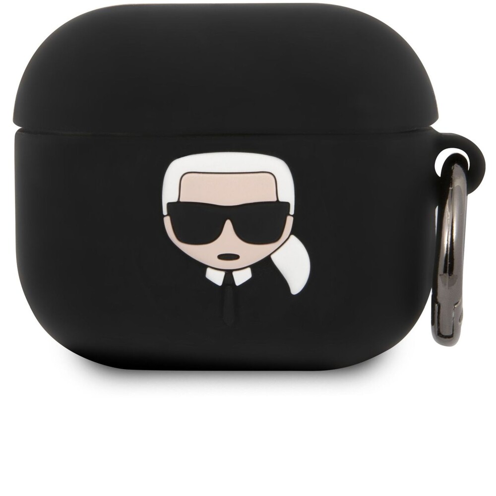 Karl Lagerfeld Karl Head silikonové pouzdro pro Airpods 3 černé