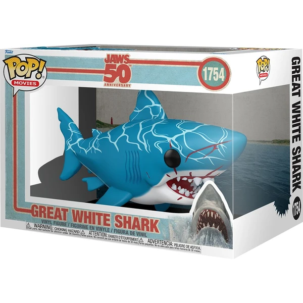 Funko POP! #1754 Movies: Jaws S3 - Great White Shark (Retro) (Super size) 15 cm - Funko POP! - Obrázek 7P2F000K01
