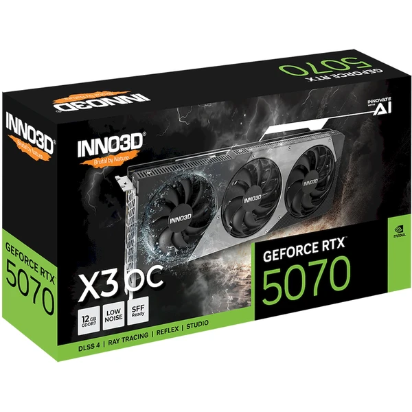 INNO3D NVIDIA GeForce RTX 5070 X3 OC 12GB GDDR7 - Grafické karty - Obrázek 7QWH000K01