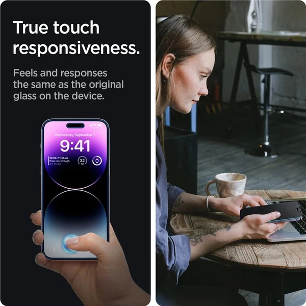Spigen Glass EZ Fit Privacy 2 Pack ochranné sklo iPhone 14 Pro Max - Ochranné folie a skla - Obrázek 7R81000701
