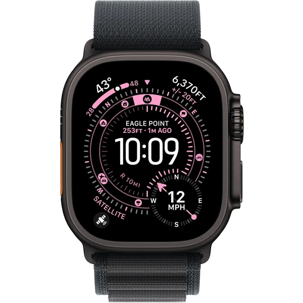 Apple Watch 49/46/45/44mm černý Alpský tah malý černý titan - Řemínky - Obrázek 7WWH000K01