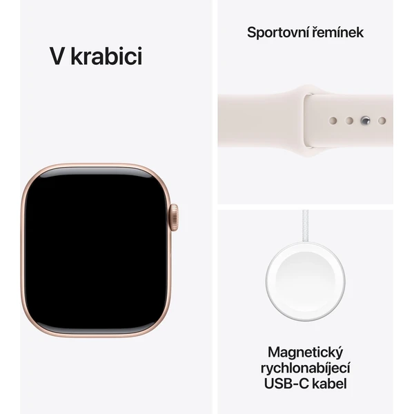 Apple Watch Series 11 Cellular (46mm) Zlatý Titan se světle ruměným sportovním řemínkem M/L - Chytré hodinky - Obrázek 7YRH000K01