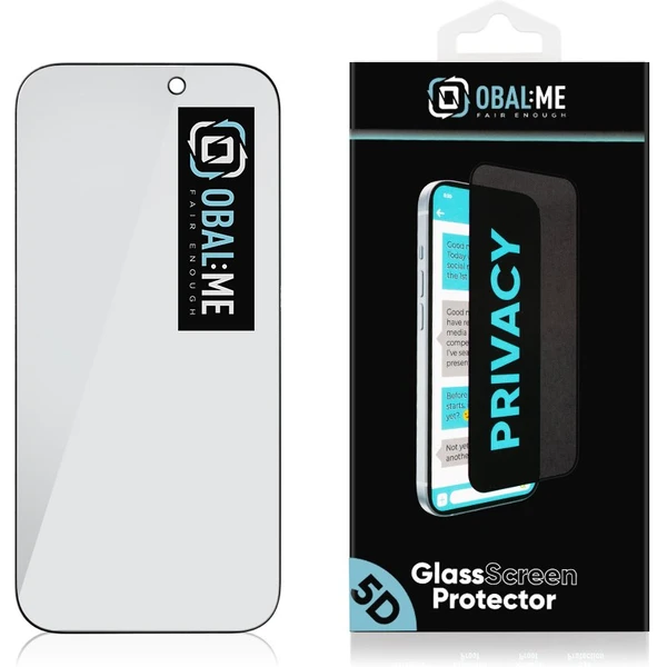 OBAL:ME Privacy 5D tvrzené sklo Apple iPhone 17/17 Pro černé - Ochranné folie a skla - Obrázek 7a079ee05f954eb3b8238badc23d107c
