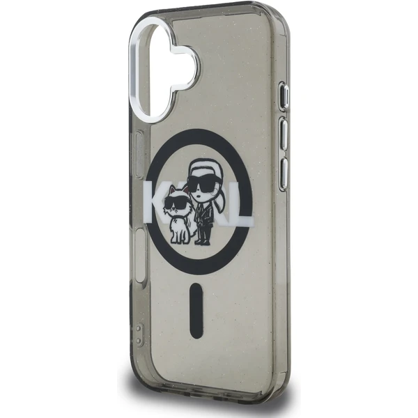 Karl Lagerfeld IML Glitter Karl and Choupette Sketch MagSafe kryt iPhone 16 černý - Pouzdra - Obrázek 7af2ef4168154a90a58c21eca473e03a