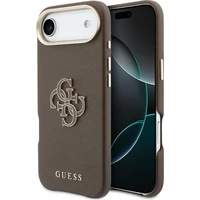 Guess PU Resin Logo kryt iPhone Air hnědý - Pouzdra