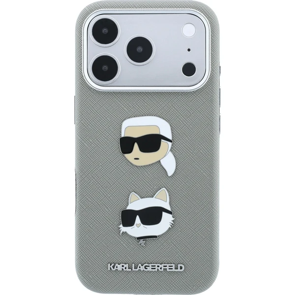 Karl Lagerfeld PU Semi Wrap Saffiano K&CH Heads kryt iPhone 18 Pro Max šedý - Pouzdra - Obrázek 7b042fa1d0e1435784ec2c7b2289709d