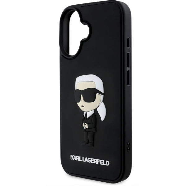 Karl Lagerfeld 3D Rubber Ikonik kryt pro iPhone 16 černý - Pouzdra - Obrázek 7b20687e2b1e4e528437d40b0f201984