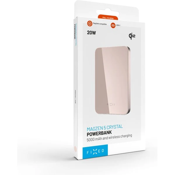 FIXED MagZen 5 Crystal MagSafe/Qi2 powerbanka, 5000mAh, růžová - Powerbanky - Obrázek 7b2fd330681c41c4a66fa597666fadbe