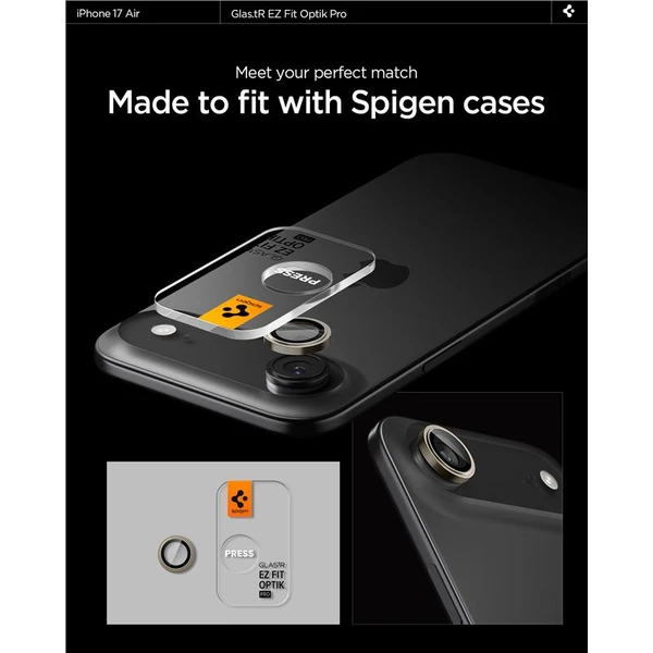 Spigen Glass tR EZ Fit Optik Pro skla iPhone Air gold (2 ks) - Ochranné folie a skla - Obrázek 7b44c4a6a07445b09ab7d468551a6a60