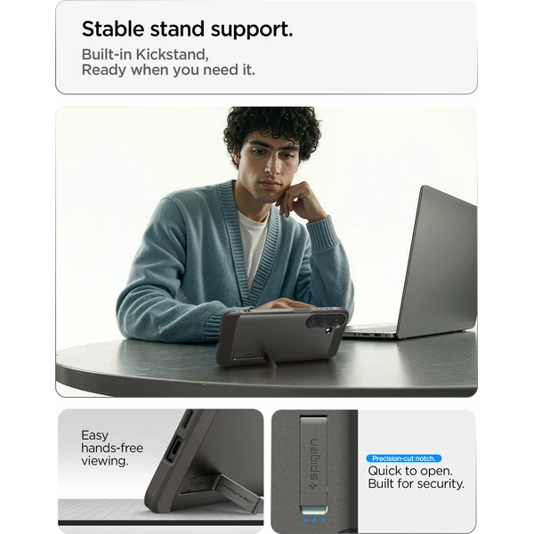 Spigen Tough Armor MagSafe kryt Samsung Galaxy S26 FE gunmetal - Pouzdra - Obrázek 7b45dca1183943fabb159ecf845e674c