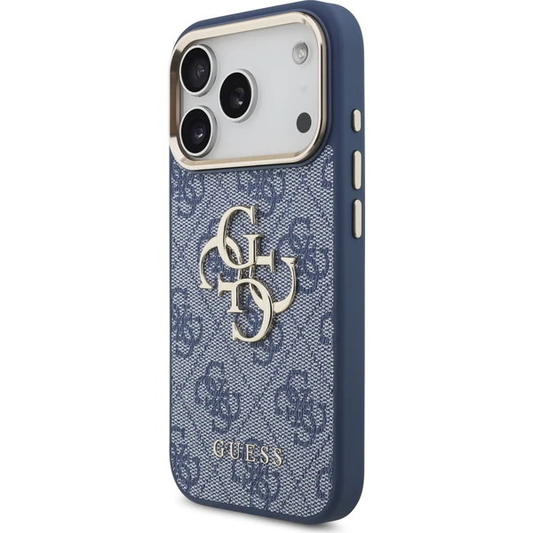 Guess PU Leather 4G Metal Logo Gold Frame kryt iPhone 18 Pro modrý - Pouzdra - Obrázek 7b465054620c471d8614c98e488e318a