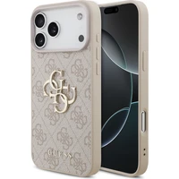 Guess PU 4G Metal Logo kryt iPhone 18 Pro Max růžový - Pouzdra
