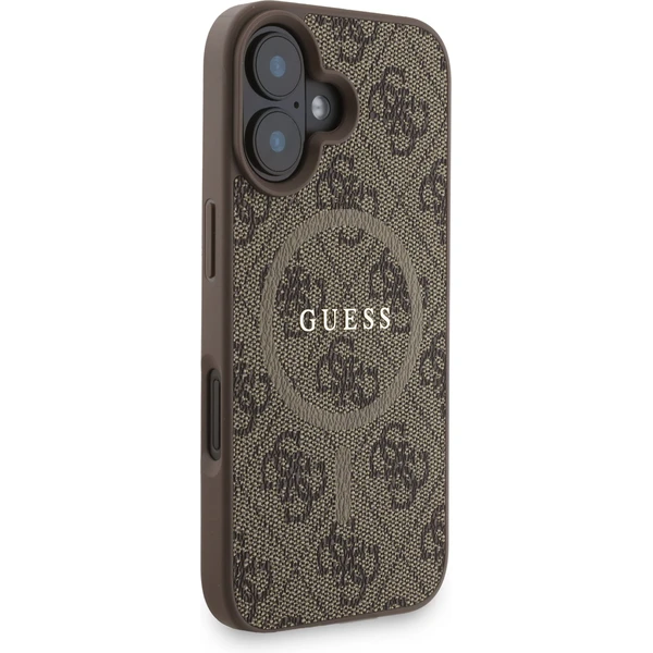 Guess PU Leather 4G Colored Ring Strap MagSafe kryt iPhone 16 hnědý - Pouzdra - Obrázek 7b7c9a8db42841d391fe7eb8c1ccb491