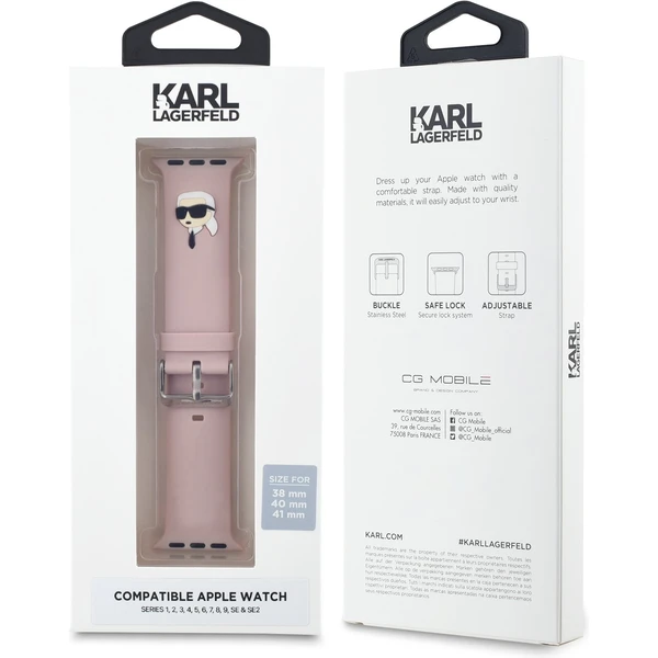 Karl Lagerfeld Karl Head NFT řemínek pro Apple Watch 38/40/41 růžový - Řemínky - Obrázek 7b8bca21d30b403492dae64a034e9bd0
