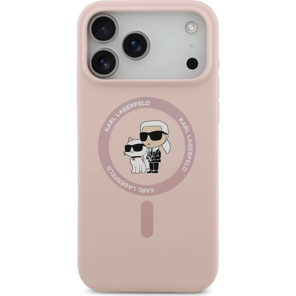 Karl Lagerfeld Liquid Silicone Karl and Choupette MagSafe kryt iPhone 18 Pro Max růžový - Pouzdra - Obrázek 7be38499cf744312ae4eec013d7456e3
