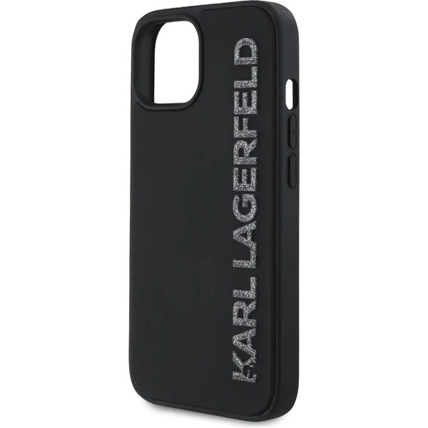 Karl Lagerfeld 3D Rubber Glitter Logo kryt iPhone 14 černý - Pouzdra - Obrázek 7c02375424f742bea00a9800e559550b