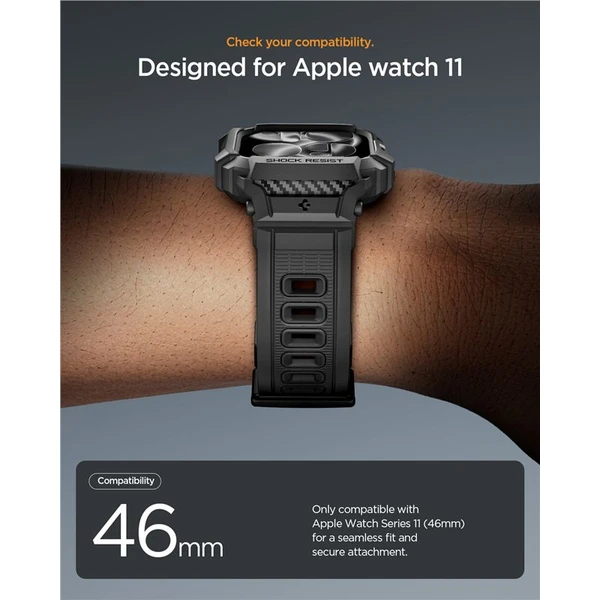 Spigen Rugged Armor Pro 2 pouzdro Apple Watch 11 (46mm) matte black - Pouzdra - Obrázek 7c0cb8cf3e694607aa6a054b63762202