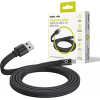 Mobile Origin Magnetic Flat Patented USB-A/USB-C magnetický kabel (1m) černý - Kabely