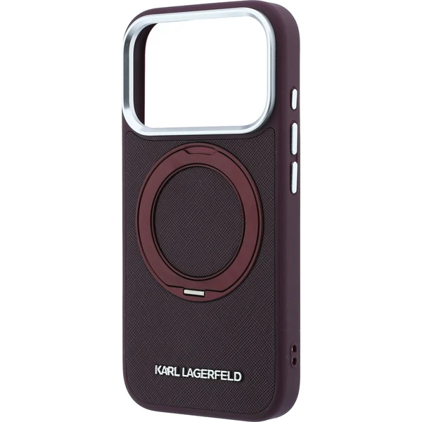 Karl Lagerfeld PU Saffiano Ring Stand MagSafe kryt iPhone 18 Pro Max vínový - Pouzdra - Obrázek 7c169dc96078474c931ab3a87fa1497a