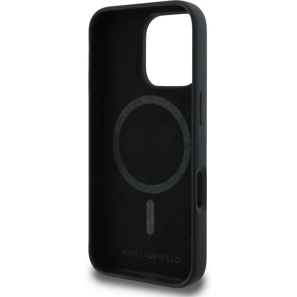 Karl Lagerfeld Liquid Silicone K&CH Heads MagSafe kryt iPhone 16 Pro Max černý - Pouzdra - Obrázek 7c1ea7517be34c8d9ee362472604a703