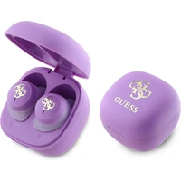 Guess 4G Logo Mini TWS bezdrátová sluchátka fialová - Sluchátka