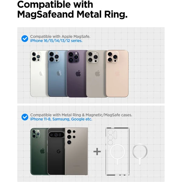 Spigen OneTap Pro 4 Airvent Hook Qi2 MagSafe držák do mřížky ventilace s nabíjením černý - Držáky - Obrázek 7c29581f4f0e4f969607aaf2c2fe883d