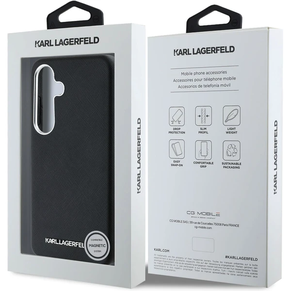 Karl Lagerfeld PU Saffiano Metal Logo and Frame kryt Samsung Galaxy S25 černý - Pouzdra - Obrázek 7cbd582fd63c47ff83c5f330a4d1e896