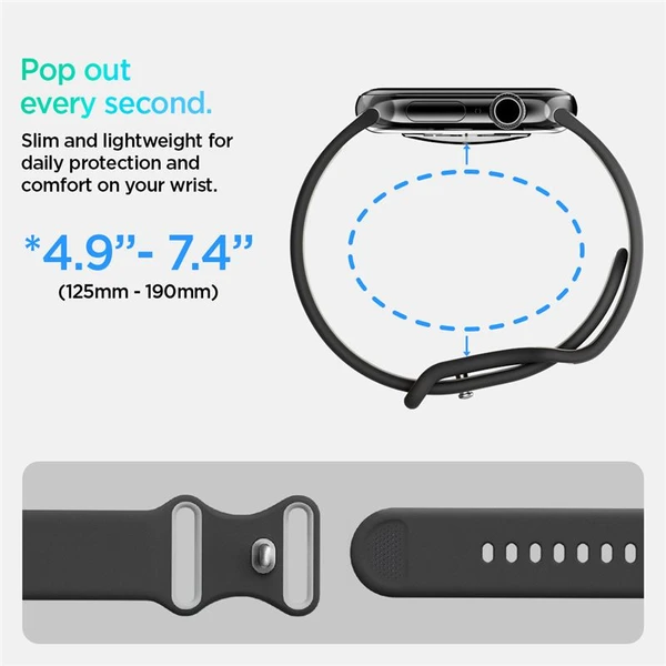 Spigen Nano Pop Band řemínek Apple Watch 42/41/40mm černý/šedý - Řemínky - Obrázek 7d091021882e45c5bd2465982a31a9df
