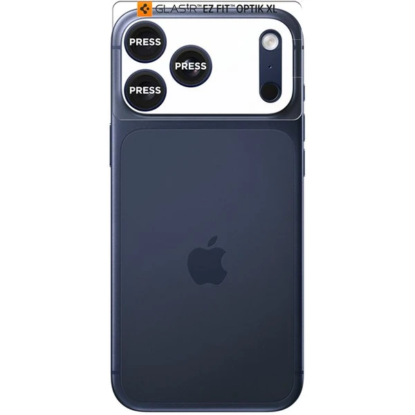 Spigen Glass tR EZ Fit Optik Pro XL sklo na fotoaparát iPhone 17 Pro tmavě modré - Ochranné folie a skla - Obrázek 7d225a8f2f9a4376b1f560ae7c8340a4