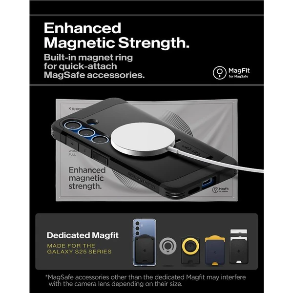 Spigen Tough Armor MagSafe kryt Samsung Galaxy S25+ černý - Pouzdra - Obrázek 7d392f5920f34bf3a54f8fa3291306de