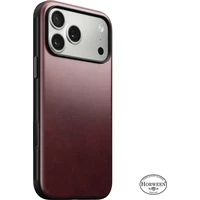 Nomad Modern Leather Case (Horween) MagSafe kožený kryt iPhone 17 Pro Max Burgundy - Pouzdra