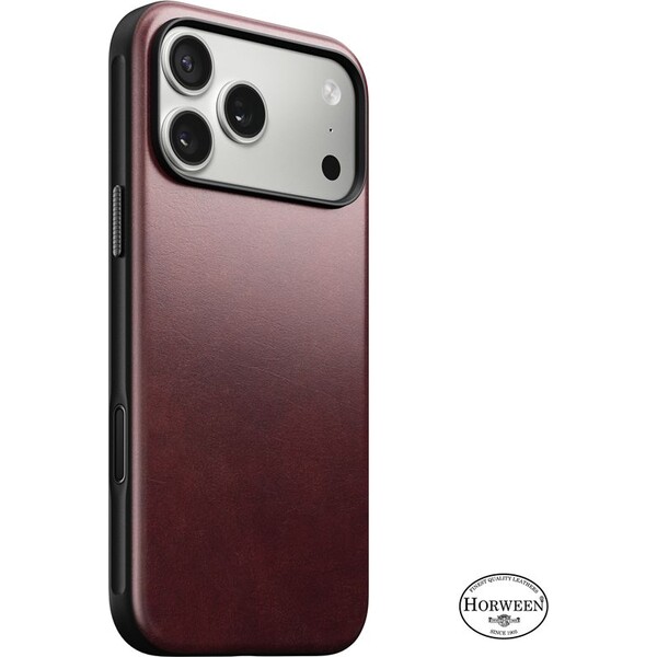 Nomad Modern Leather Case (Horween) MagSafe kožený kryt iPhone 17 Pro Max Burgundy