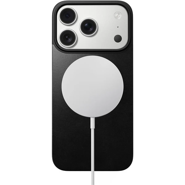 Nomad Magnetic Leather Back (Horween) Magsafe kožený kryt iPhone 17 Pro Black - Pouzdra - Obrázek 7d70ac27ca36432695f443bbd2f1b563