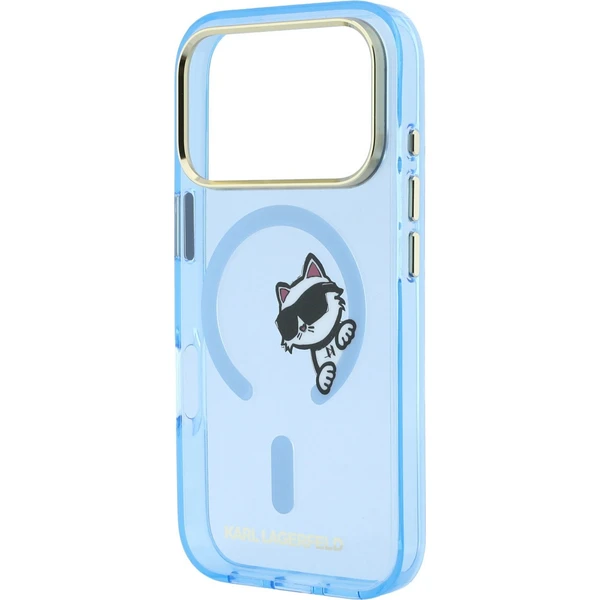Karl Lagerfeld IML Choupette Peekaboo Magsafe kryt iPhone 18 Pro Max modrý - Pouzdra - Obrázek 7d8582bb817d4573a38749a29a0bc736
