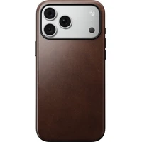Nomad Modern Leather (Horween) MagSafe kožený kryt iPhone 17 Pro Max/18 Pro Max Rustic Brown - Pouzdra