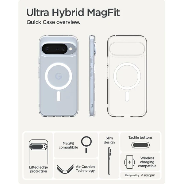 Spigen Ultra Hybrid MagSafe kryt Google Pixel 10/10 Pro clear white - Pouzdra - Obrázek 7dd4d71242c445999c8702e6ffd59bc3