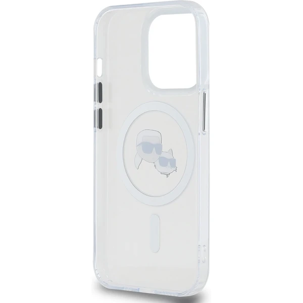 Karl Lagerfeld IML K&CH Heads Metal Frame MagSafe kryt iPhone 15 Pro čirý - Pouzdra - Obrázek 7de0ba7606f04e3ba5091ad06feb421f