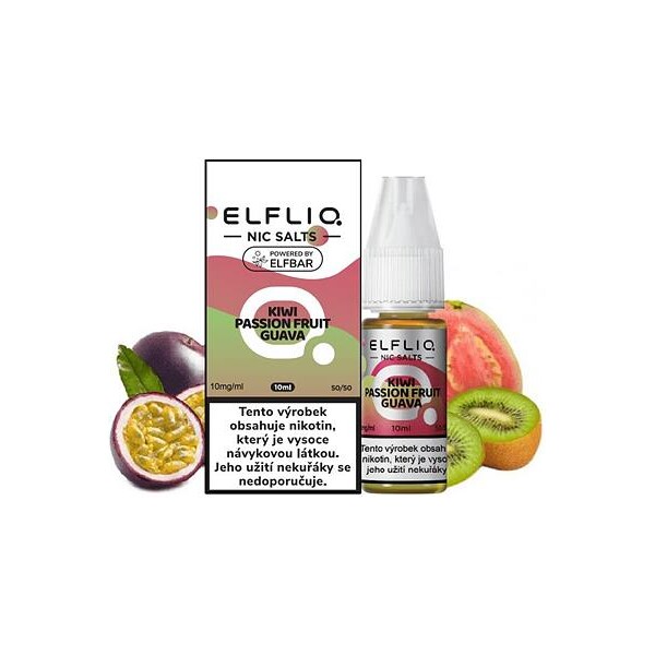 Elfliq Salt Kiwi, marakuja a guava 10ml (10mg)