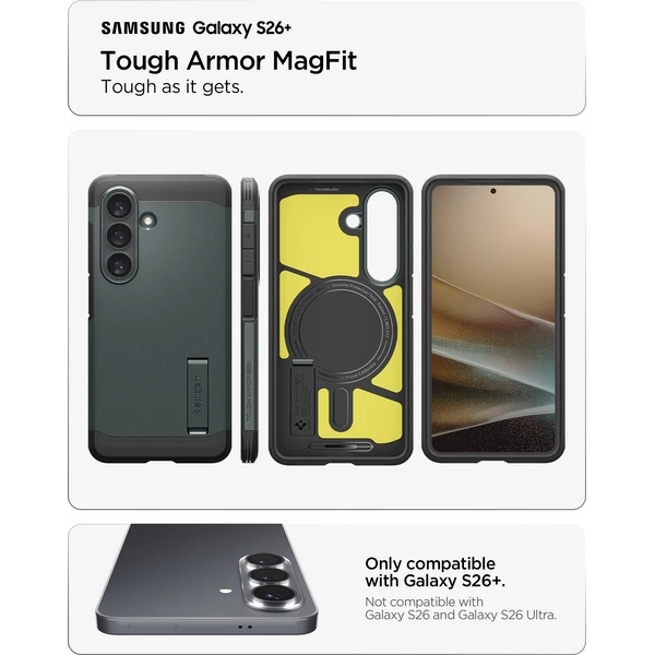 Spigen Tough Armor MagSafe kryt Samsung Galaxy S26+ zelený - Pouzdra - Obrázek 7dfb5176a0284b25a4f1b25562815e8e
