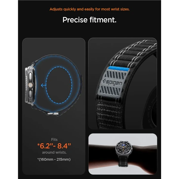 Spigen Fabric Band řemínek (hook-and-loop) Samsung Galaxy Watch8 46/44/40mm černý - Řemínky - Obrázek 7e13b7bf03534bf59f28cf4e3d4e5871