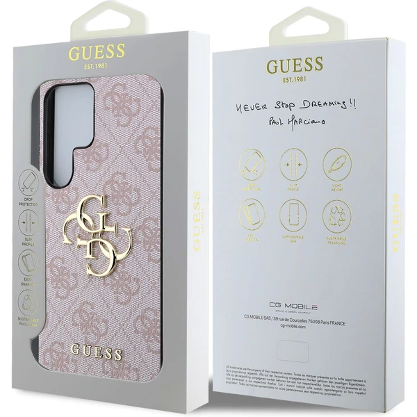 Guess PU 4G Metal Logo kryt Samsung Galaxy S25 Ultra růžový - Pouzdra - Obrázek 7e161838d85e4a519a0ce00a67f1866d