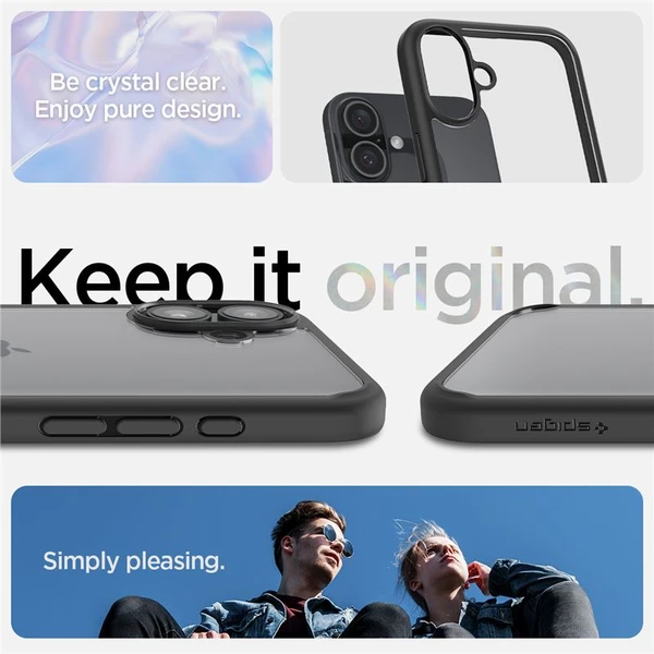 Spigen Ultra Hybrid kryt iPhone 16 matte black - Pouzdra - Obrázek 7e2d4ae81bdf4550afaf3f686932fe72