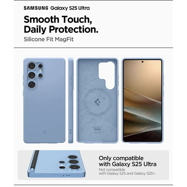 Spigen Silicone Fit MagSafe kryt Samsung Galaxy S25 Ultra safírově modrý - Pouzdra - Obrázek 7e42468b93df4f9d942a91d115e8ed7d