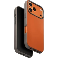 UNIQ Lyden DS Premium Leatherette MagClick MagSafe kryt iPhone 17 Pro Flame Orange - Pouzdra