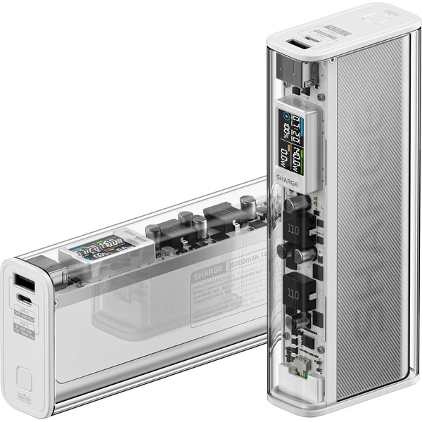 SHARGE Shargeek 140W powerbanka, 20000 mAh, LCD, stříbrná - Powerbanky - Obrázek 7e64a8dfaab54867a11f2796ab24c304